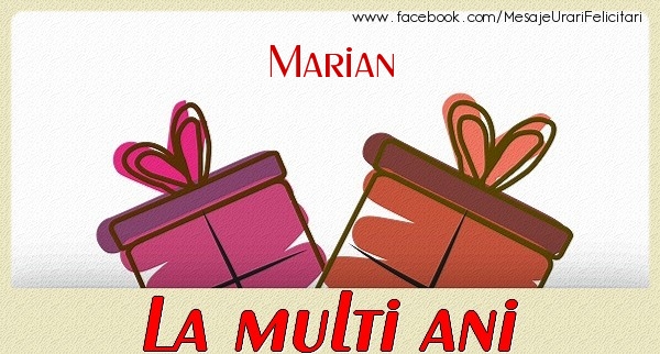 Felicitari de zi de nastere - Cadou | Marian La multi ani