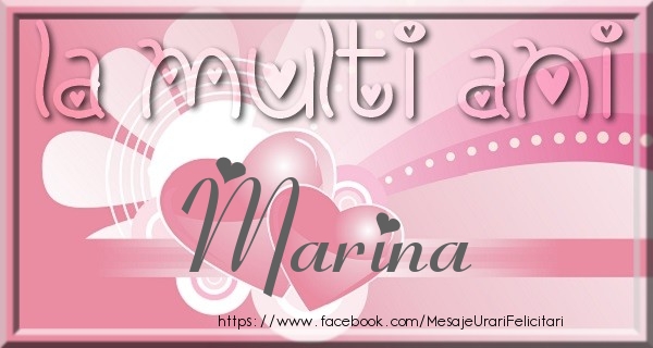 Felicitari de zi de nastere - La multi ani Marina