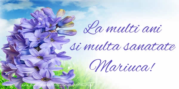 Felicitari de zi de nastere - Flori | La multi ani si multa sanatate Mariuca!