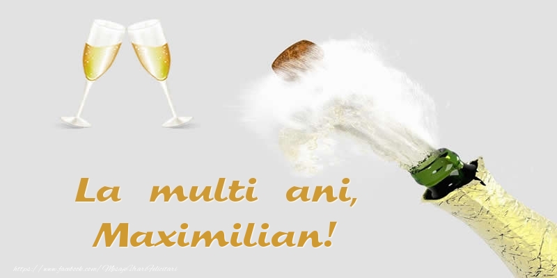 Felicitari de zi de nastere - Sampanie | La multi ani, Maximilian!