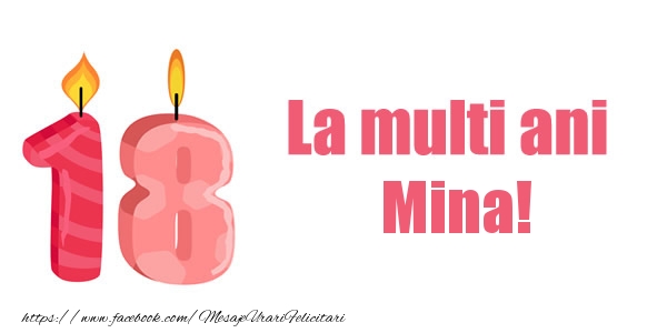 Felicitari de zi de nastere -  La multi ani Mina! 18 ani