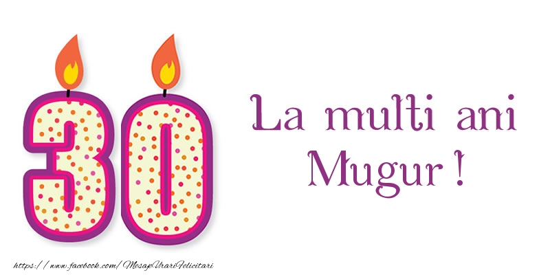 Felicitari de zi de nastere - La multi ani Mugur! 30 de ani