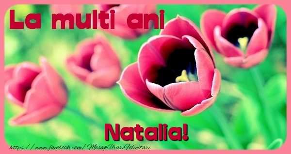 Felicitari de zi de nastere - Flori & Lalele | La multi ani Natalia