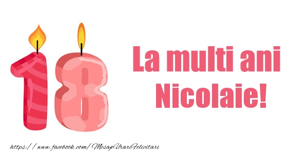 Felicitari de zi de nastere -  La multi ani Nicolaie! 18 ani
