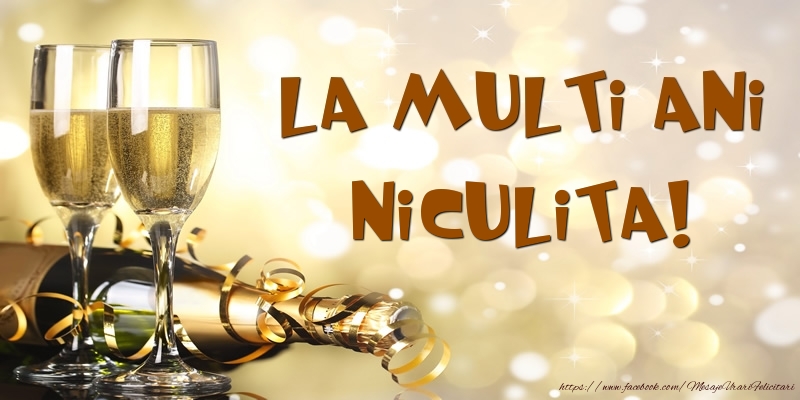 Felicitari de zi de nastere -  Sampanie - La multi ani, Niculita!