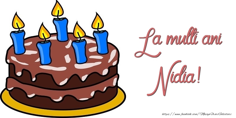 Felicitari de zi de nastere - Tort | La multi ani, Nidia!