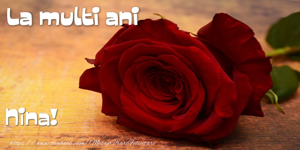 Felicitari de zi de nastere - Flori & Trandafiri | La multi ani Nina!