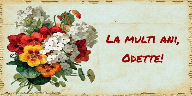 Felicitari de zi de nastere - Buchete De Flori & Flori | La multi ani, Odette!