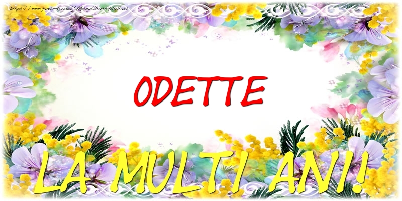 Felicitari de zi de nastere - Flori | Odette La multi ani!