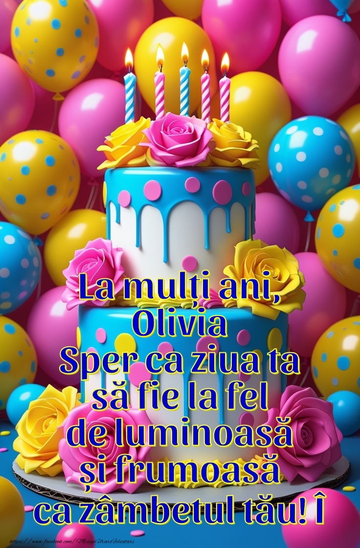 Felicitari de zi de nastere -  Urare de zi de nastere cu tort