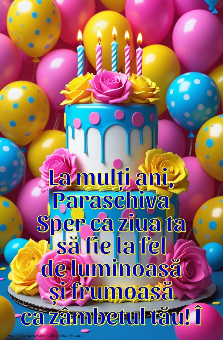 Felicitari de zi de nastere -  Urare de zi de nastere cu tort