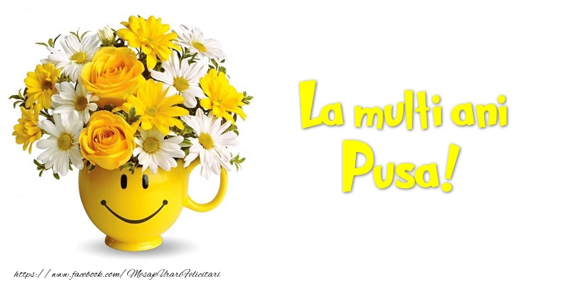 Felicitari de zi de nastere - Buchete De Flori & Flori | La multi ani Pusa!