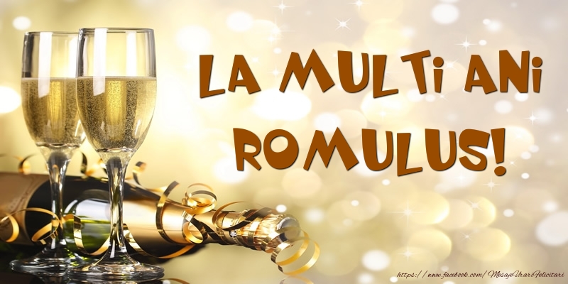 Felicitari de zi de nastere - Sampanie - La multi ani, Romulus!