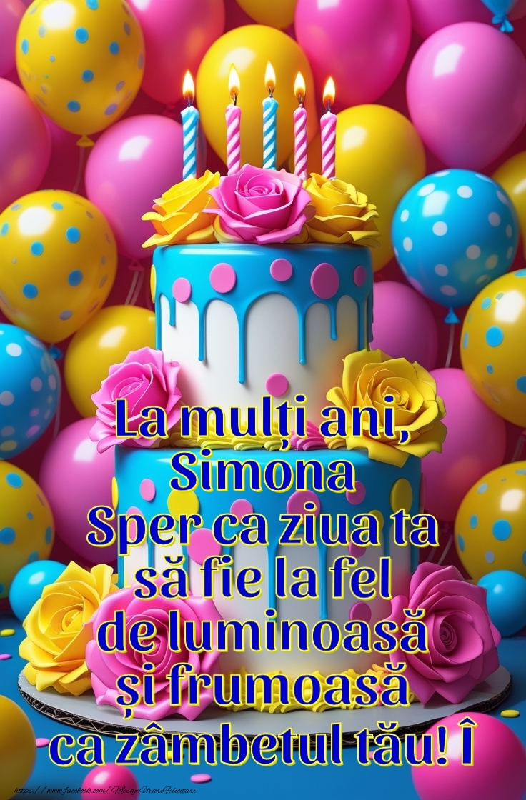 Felicitari de zi de nastere - Urare de zi de nastere cu tort