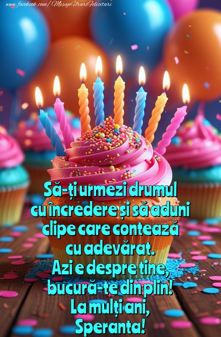Felicitari de zi de nastere -  Felicitare cupcake cu lumanari