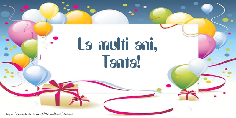 Felicitari de zi de nastere - Baloane | La multi ani, Tanta!