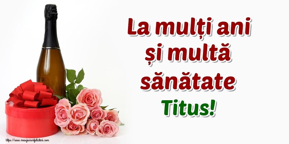 Felicitari de zi de nastere - Flori & Sampanie | La mulți ani și multă sănătate Titus!