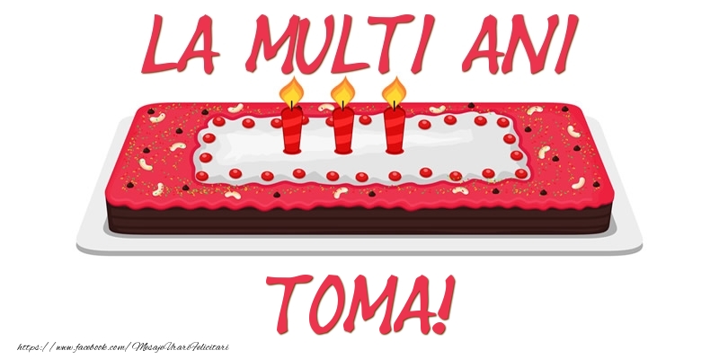 Felicitari de zi de nastere -  Tort La multi ani Toma!