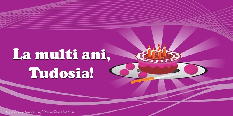 Felicitari de zi de nastere -  La multi ani, Tudosia! Tort