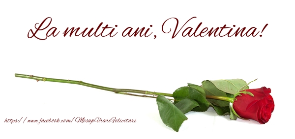Felicitari de zi de nastere - Flori & Trandafiri | La multi ani, Valentina!