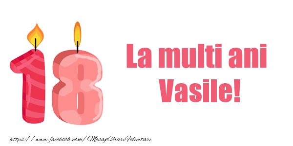 Felicitari de zi de nastere -  La multi ani Vasile! 18 ani