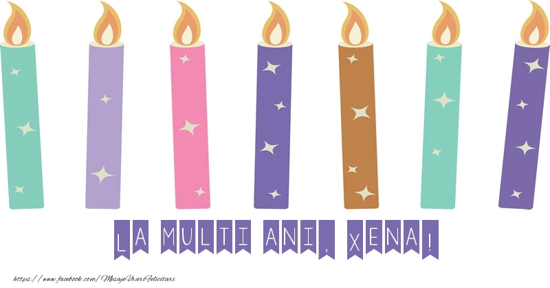 Felicitari de zi de nastere - Lumanari | La multi ani, Xena!
