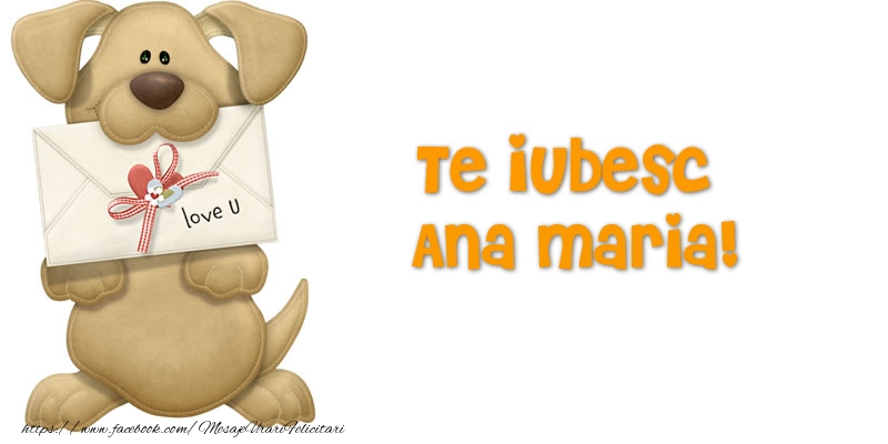 Felicitari Ziua indragostitilor - Te iubesc Ana Maria!