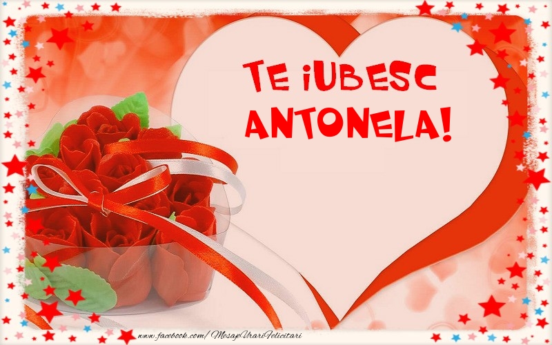 Felicitari Ziua indragostitilor - Te iubesc  Antonela