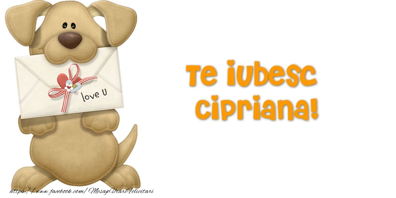 Felicitari Ziua indragostitilor - Te iubesc Cipriana!