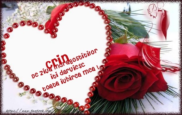 Felicitari Ziua indragostitilor - ❤️❤️❤️ Inimioare & Trandafiri | Crin de ziua Indragostitilor  iti daruiesc  toata iubirea mea !