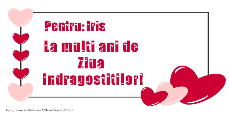 Felicitari Ziua indragostitilor - Pentru: Iris La multi ani de Ziua Indragostitilor!