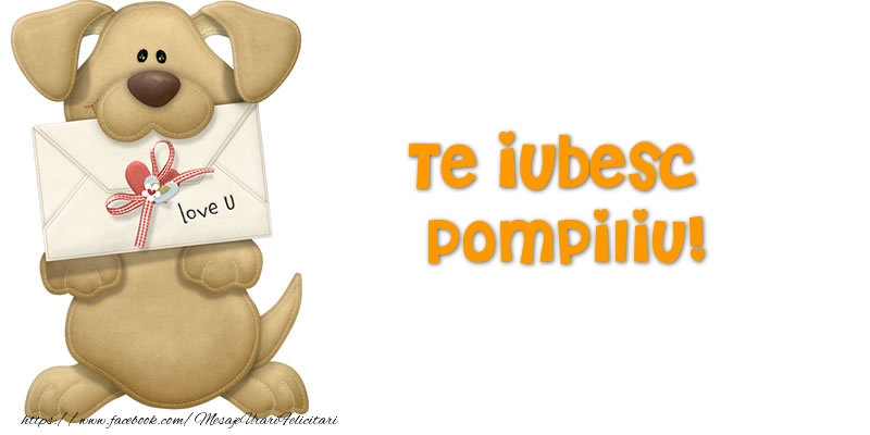 Felicitari Ziua indragostitilor - Te iubesc Pompiliu!