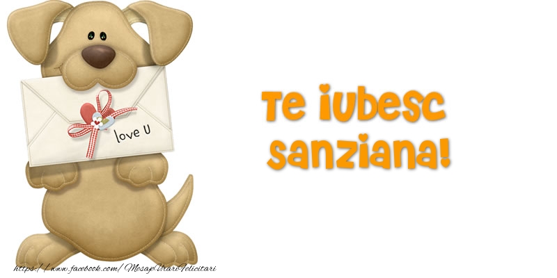 Felicitari Ziua indragostitilor - Te iubesc Sanziana!