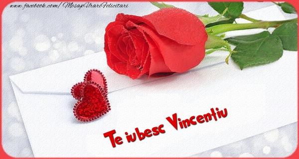 Felicitari Ziua indragostitilor - Te iubesc  Vincentiu