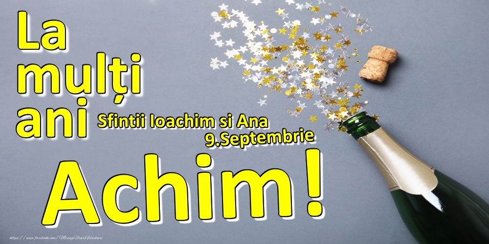 Felicitari de Ziua Numelui - 9.Septembrie - La mulți ani Achim!  - Sfintii Ioachim si Ana