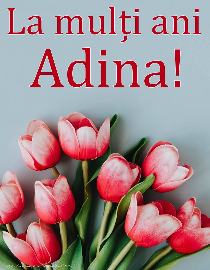Felicitari de Ziua Numelui - Flori | La mulți ani, Adina!