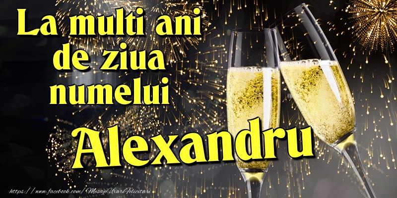 Felicitari de Ziua Numelui - Artificii & Sampanie | La multi ani de ziua numelui Alexandru