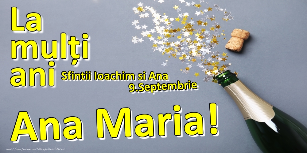 Felicitari de Ziua Numelui - 9.Septembrie - La mulți ani Ana Maria!  - Sfintii Ioachim si Ana