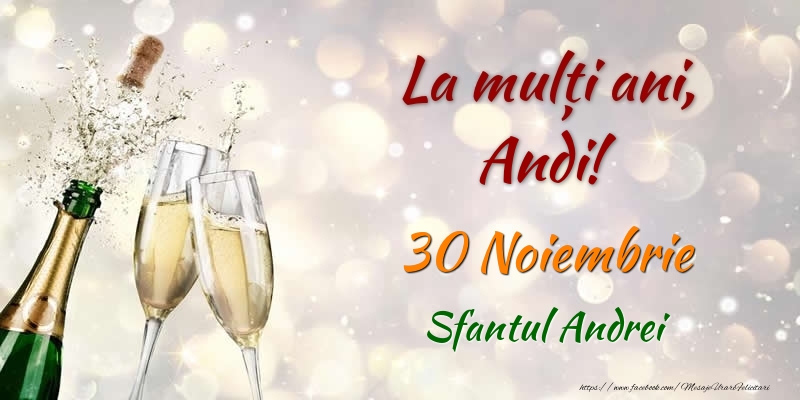 Felicitari de Ziua Numelui - Sampanie | La multi ani, Andi! 30 Noiembrie Sfantul Andrei