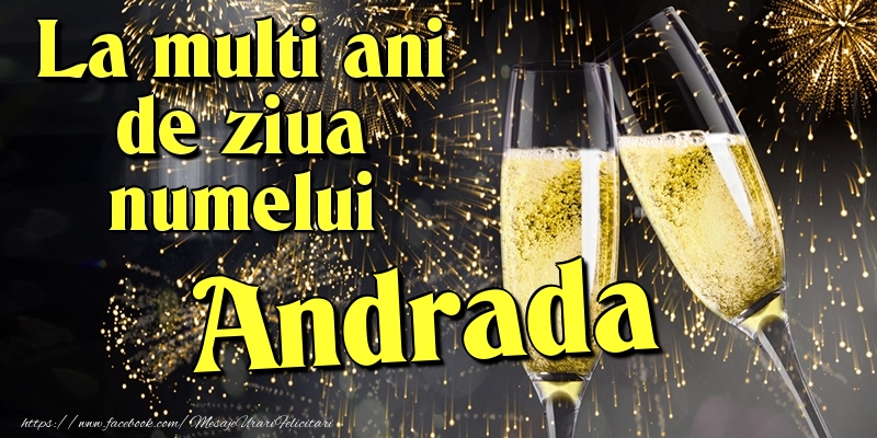 Felicitari de Ziua Numelui - Artificii & Sampanie | La multi ani de ziua numelui Andrada