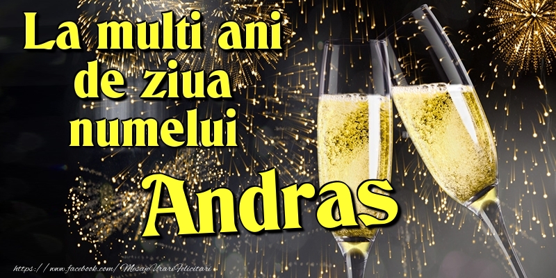 Felicitari de Ziua Numelui - Artificii & Sampanie | La multi ani de ziua numelui Andras
