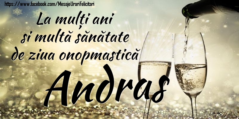 Felicitari de Ziua Numelui - Sampanie | La mulți ani si multă sănătate de ziua onopmastică Andras