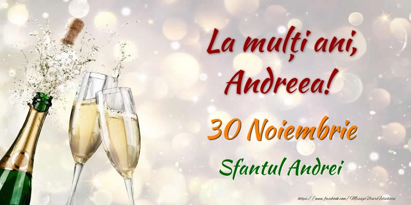 Felicitari de Ziua Numelui - Sampanie | La multi ani, Andreea! 30 Noiembrie Sfantul Andrei