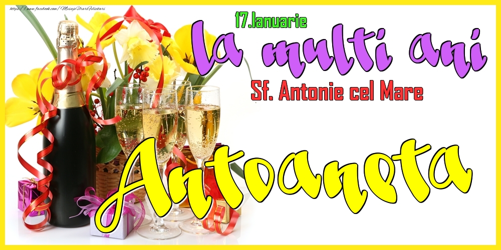Felicitari de Ziua Numelui - 17.Ianuarie - La mulți ani Antoaneta! - Sf. Antonie cel Mare