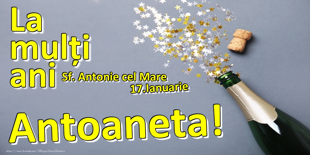 Felicitari de Ziua Numelui - 17.Ianuarie - La mulți ani Antoaneta!  - Sf. Antonie cel Mare