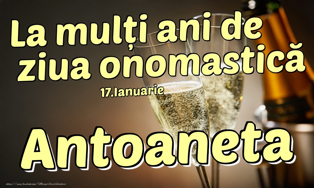 Felicitari de Ziua Numelui - 17.Ianuarie - La mulți ani de ziua onomastică Antoaneta!