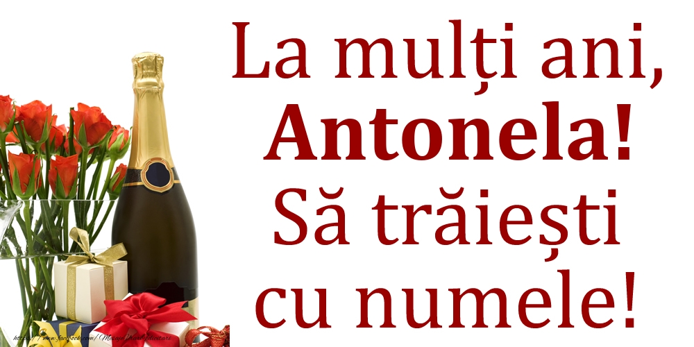 Felicitari de Ziua Numelui - Cadou & Flori & Sampanie | La mulți ani, Antonela! Să trăiești cu numele!