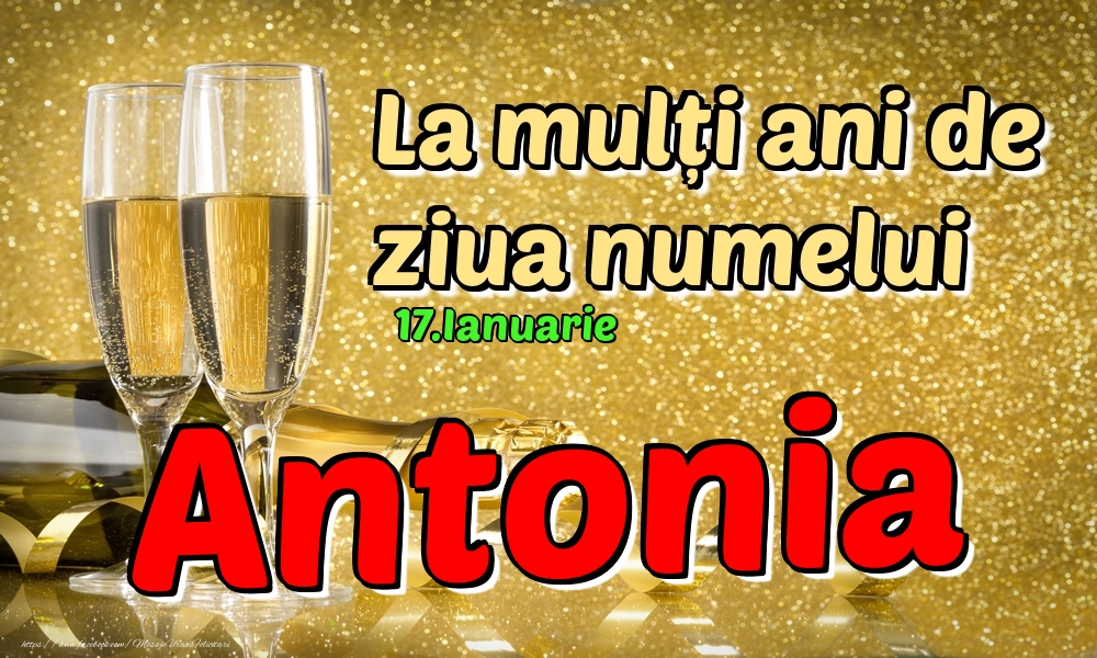 Felicitari de Ziua Numelui - Sampanie | 17.Ianuarie - La mulți ani de ziua numelui Antonia!
