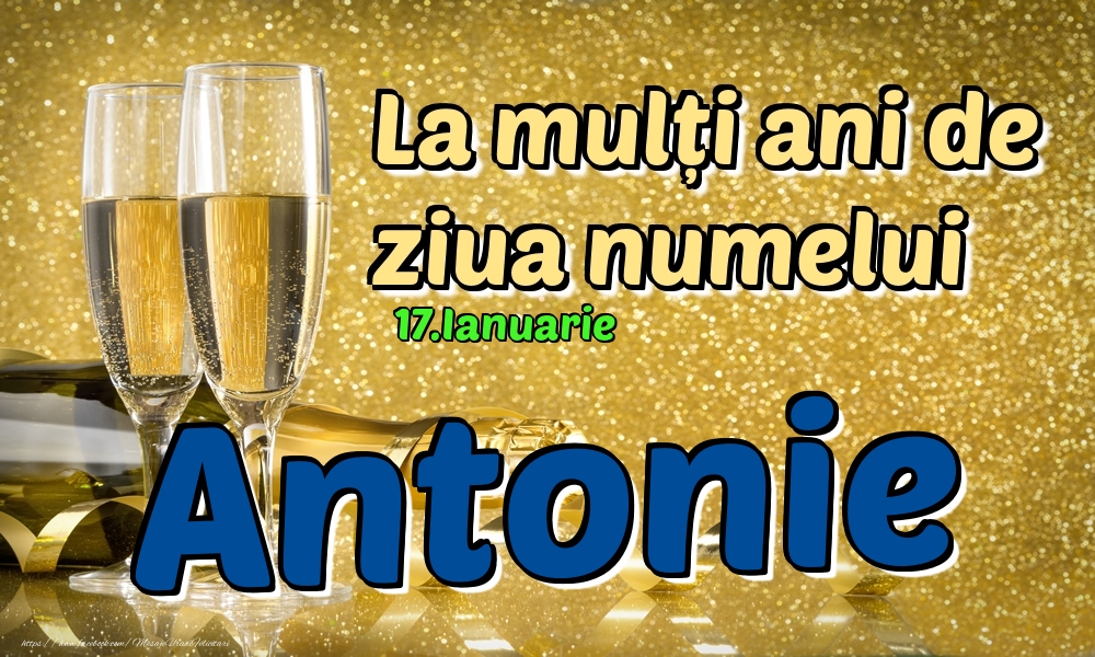 Felicitari de Ziua Numelui - Sampanie | 17.Ianuarie - La mulți ani de ziua numelui Antonie!