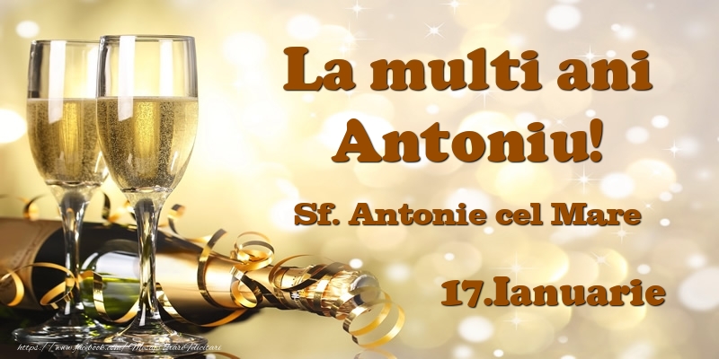 Felicitari de Ziua Numelui - Sampanie | 17.Ianuarie Sf. Antonie cel Mare La multi ani, Antoniu!